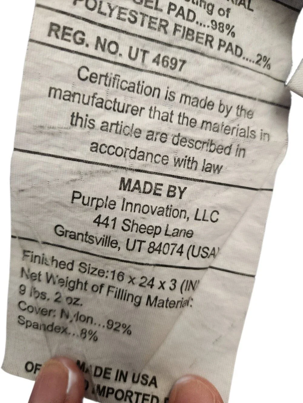 The Purple Pillow Two Standard Pre-owned Pillows Ergonomic Gel Flex Grid